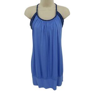 Lululemon Women 10 No Limits Lullaby Wee Are From Space Cadet Blue Tank Top